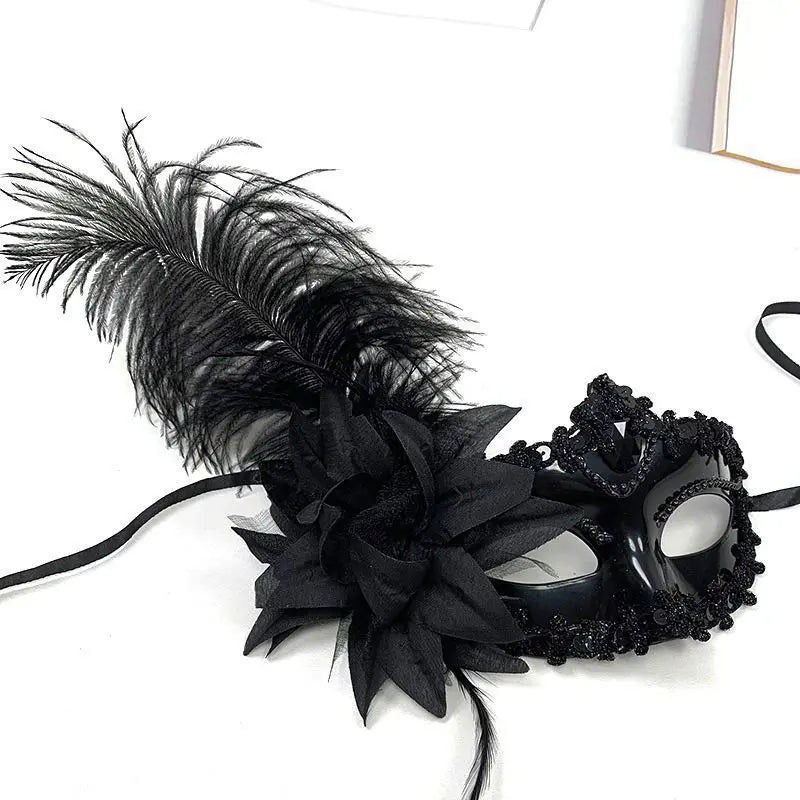 NEWVenice Adult Masquerade Princess Mask Women Luxury Peacock Feathers Half Face Mask Party Performance Carnival Cosplay Costume