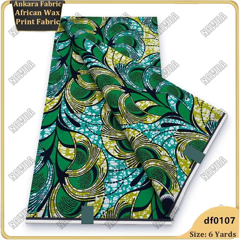 Fashionable African Real Wax Print Fabric 2026 Latest Design Ankara Wax Fabric Soft 100% Cotton Pagne Women Dress Loincloth ﻿