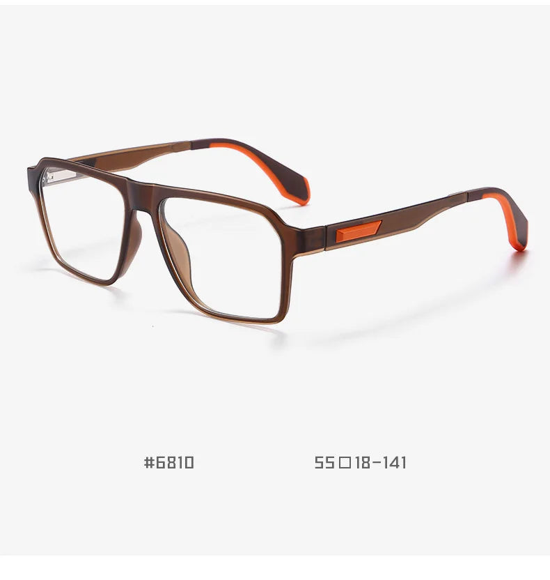 BLMUSA Retro Large Frame Ultralight TR Non-Slip Sports Myopia Glasses Anti Blue Light Prescription Reading Driving Sunglasses