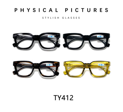 Men Vintage Square Reading Glasses Trendy Casual Ultra-light Presbyopia Eyeglasses Women Fashion Elegant High-definition Eyewear