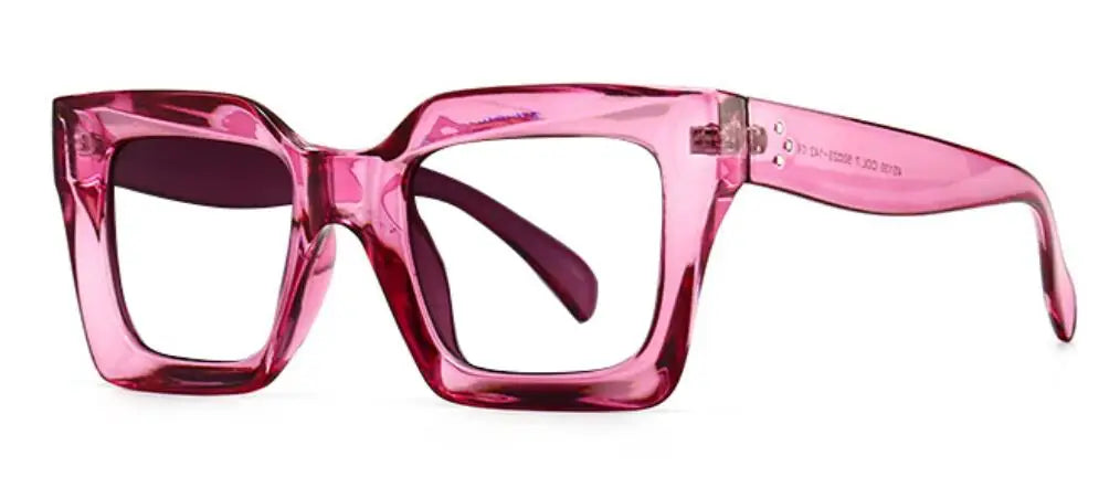 Vintage Oversized Square Anti Blue Light Reading Glasses Women Men Trending Optical Eyewear Finished Hyperopia Eyeglasses +2 +5