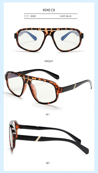 Classic Oversized Square Photochromic Anti Blue Light Reading Glasses Men Women Luxury Brand Computer Glasses Trendy TR90 Frames