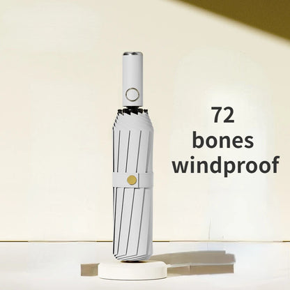 72 Bone Super Strong Windproof Automatic Folding Reinforced Large Rainproof Sun Protection   Women Men Umbrella