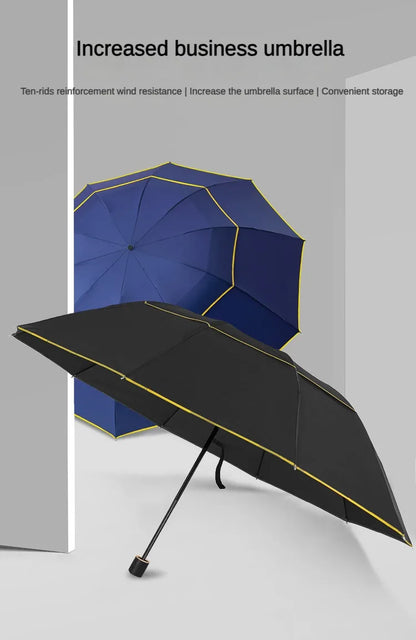 Double Strong Wind Resistant Umbrella Rain Women Large Folding Non-automatic Umbrellas Men Family Travel Business Paraguas