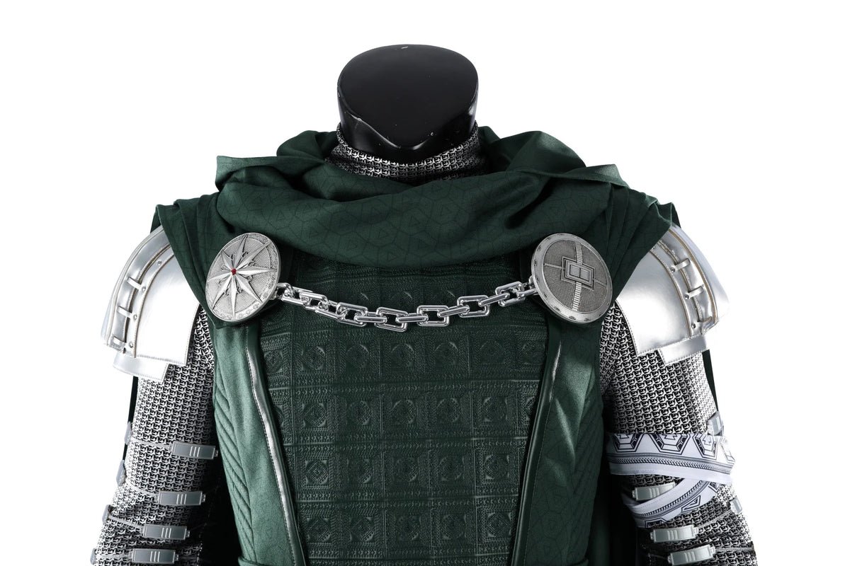 New Doom Cosplay Costume High Quality Green Cloak Mask Shoes Armor Set Men's Superhero Role Play Uniform Halloween Outfit Custom