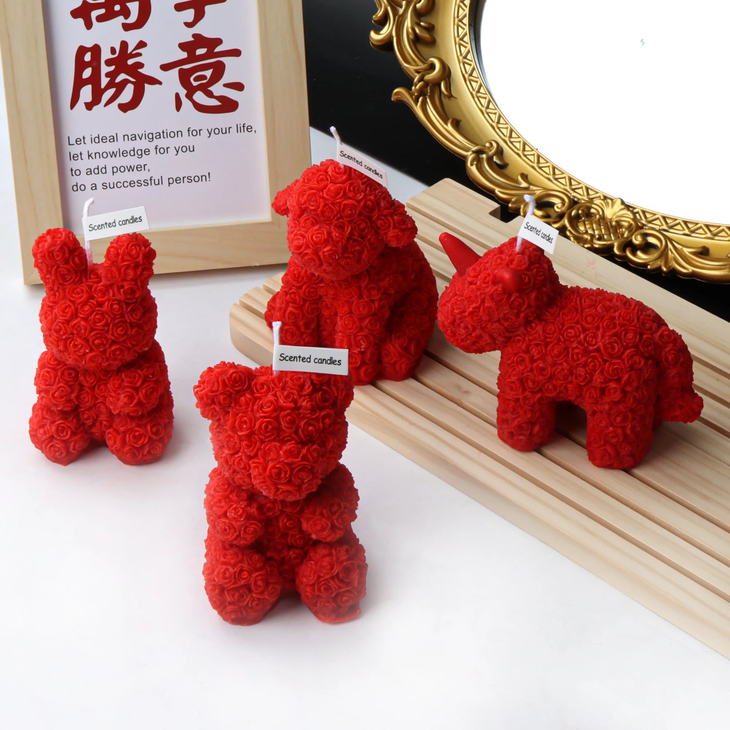 3D Cute Bear Rabbit Scented Candle DIY Dream Unicorn Candle Decoration Handmade Gifts Home Decoration Candle Gifts Wedding Decor