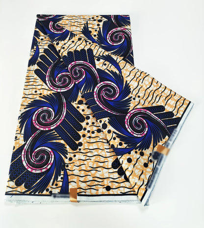 2025 Newest Ankara Real Wax Fabric Guaranteed Veritable African Wax Print Pagne Fabric 100% Cotton 6 Yards Ghana Style Dresses