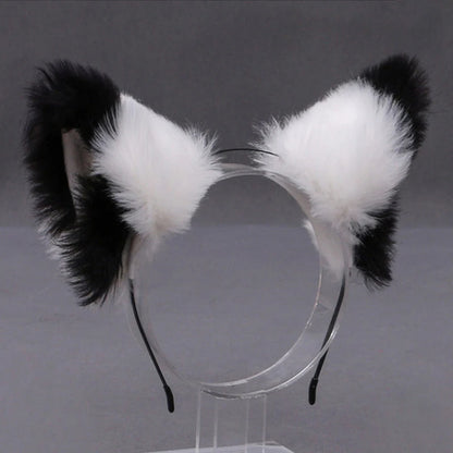 Lolita  Animal Cat Fox Ear Hair Hoops Cosplay Faux Fur Hairband Girls Halloween Anime Headbands Headwear Hair Accessories