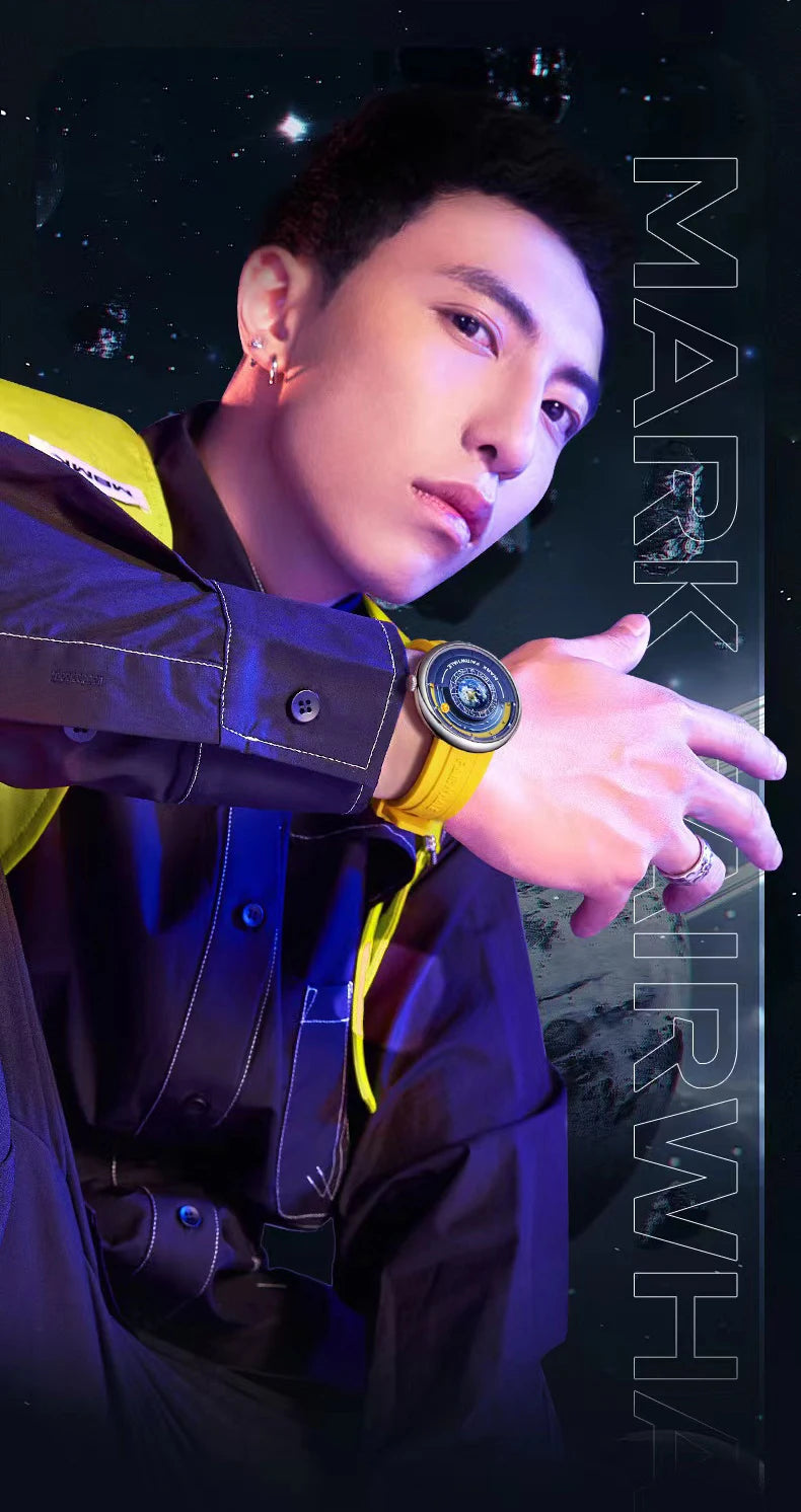 Mark Fairwhale 5700 Unique Men's Quartz Watch Creative Fashion Waterproof Planet Pointer Cool Silicone Men's Luxury Watch reloj
