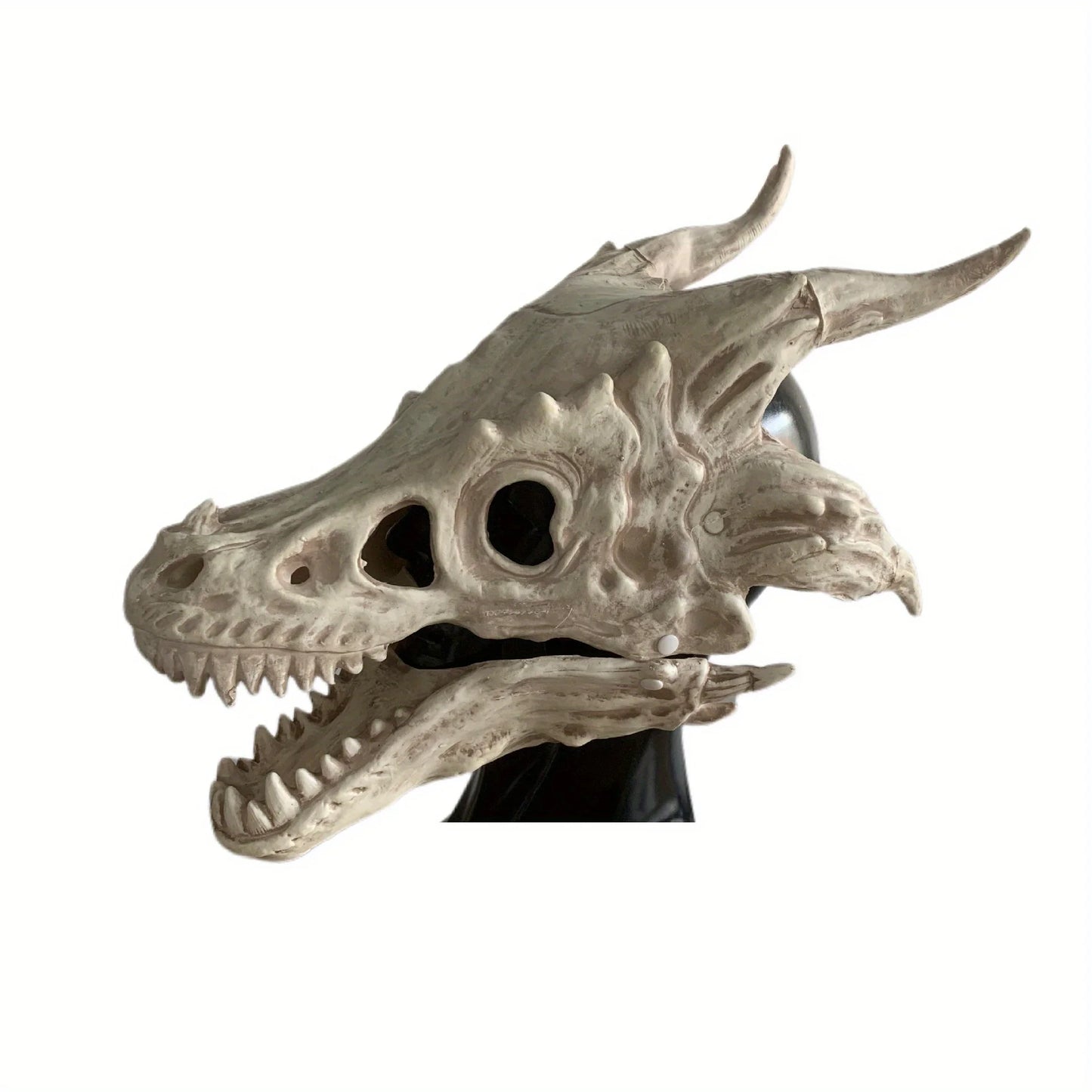 Halloween Simulated Dragon Bone Mask Hood Dinosaur Latex Animal Mouth Movable Mask Men's Stage Performance Props