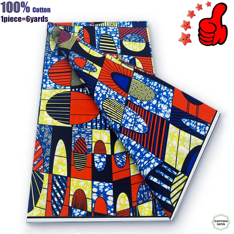 Guaranteed Veritable African Real Wax Prints Fabric Ghana Style Ankara Wax Tissu Pagne 100%Cotton Soft Design Nigeria Wax Fabric