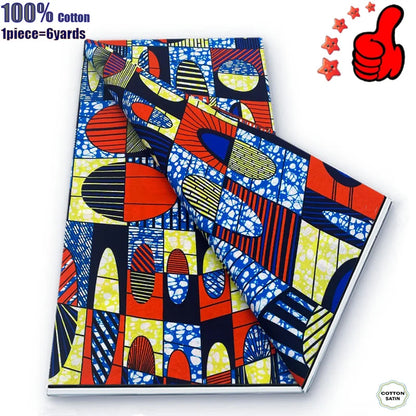 Guaranteed Veritable African Real Wax Prints Fabric Ghana Style Ankara Wax Tissu Pagne 100%Cotton Soft Design Nigeria Wax Fabric