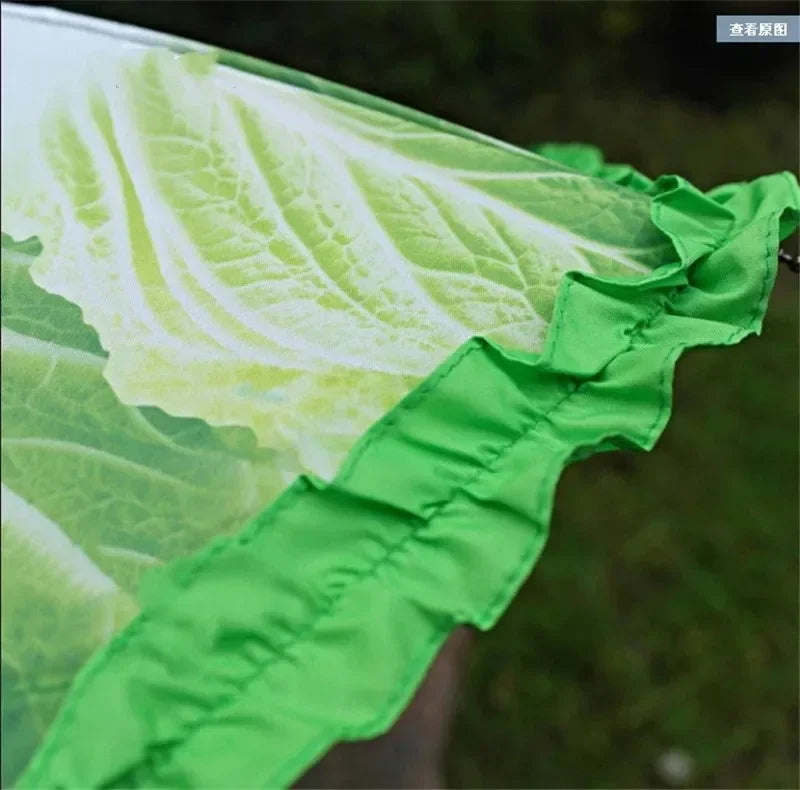 Creative Cabbage Umbrella UV Protection Beach Funny Vegetable Umbrella Parasol Gifts Lettuce Folding Rainy and Sunny Umbrellas