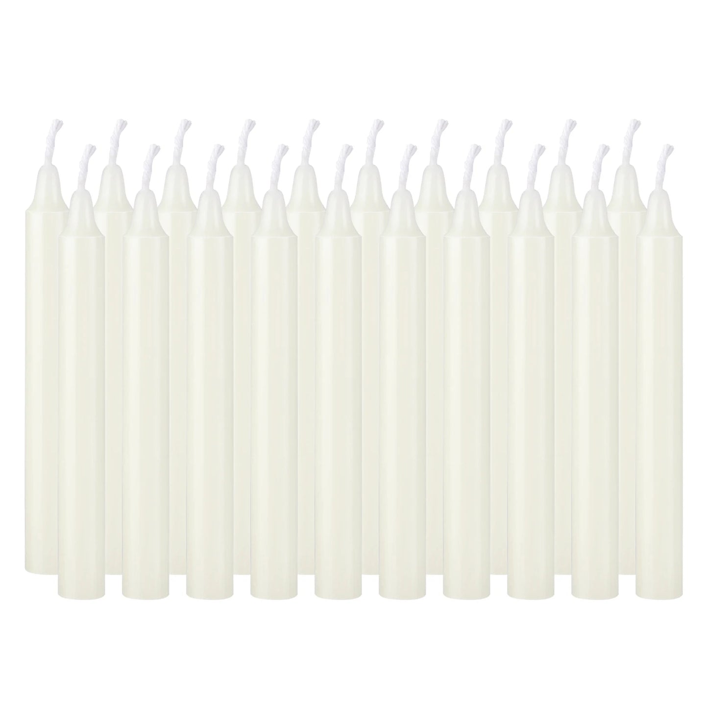 20 Ivory White 4-Inch Stick Candles, Drip-Free, Smokeless, Unscented, Household Dinner Candles, Hand-Poured, High-Quality, Suitable for Churches, Homes, Weddings, Parties, Seasonal Celebrations, Emergencies, and Home Decorati