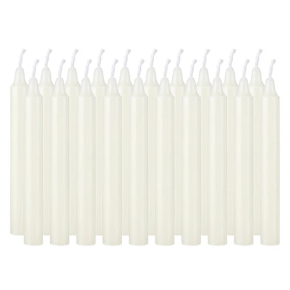 20 Ivory White 4-Inch Stick Candles, Drip-Free, Smokeless, Unscented, Household Dinner Candles, Hand-Poured, High-Quality, Suitable for Churches, Homes, Weddings, Parties, Seasonal Celebrations, Emergencies, and Home Decorati
