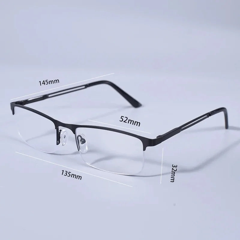Light Half Frame Reading Glasses Blue Light For Presbyopia Eyeglasses with Diopters +1.0+1.25+1.5+1.75+2.0+2.25+2.5+2.75+3.0+4.0