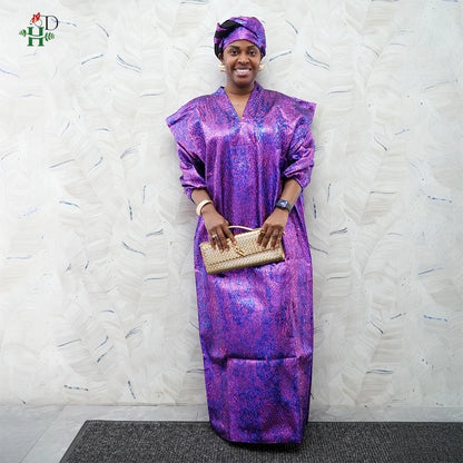 2025 New African Clothes For Women Kaftan Dress Fashion Party Dress Vintage Summer Gown Casual Vestidos Muslim Robe BouBou