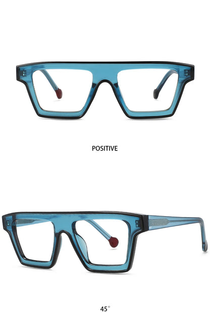 R56012 Oversized Rectangle Reading Glasses +1.00 +2.00 +3.00 Retro Eyeglasses for Hyperopia Glasses Presbyopia Eyeglasses