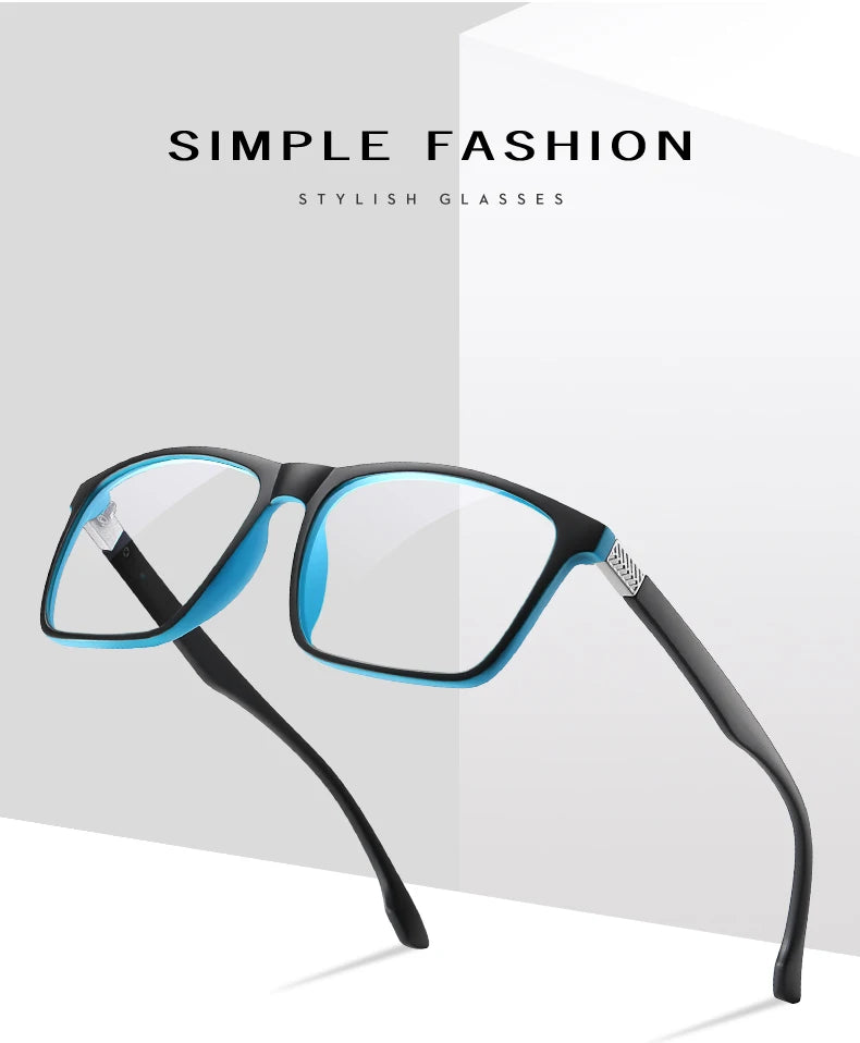 Men's Optical CR39 Lenses Myopia Presbyopic Eyewear Women Blue Light Blocking Prescription Reading Glasses TR90 Eyeglasses Frame