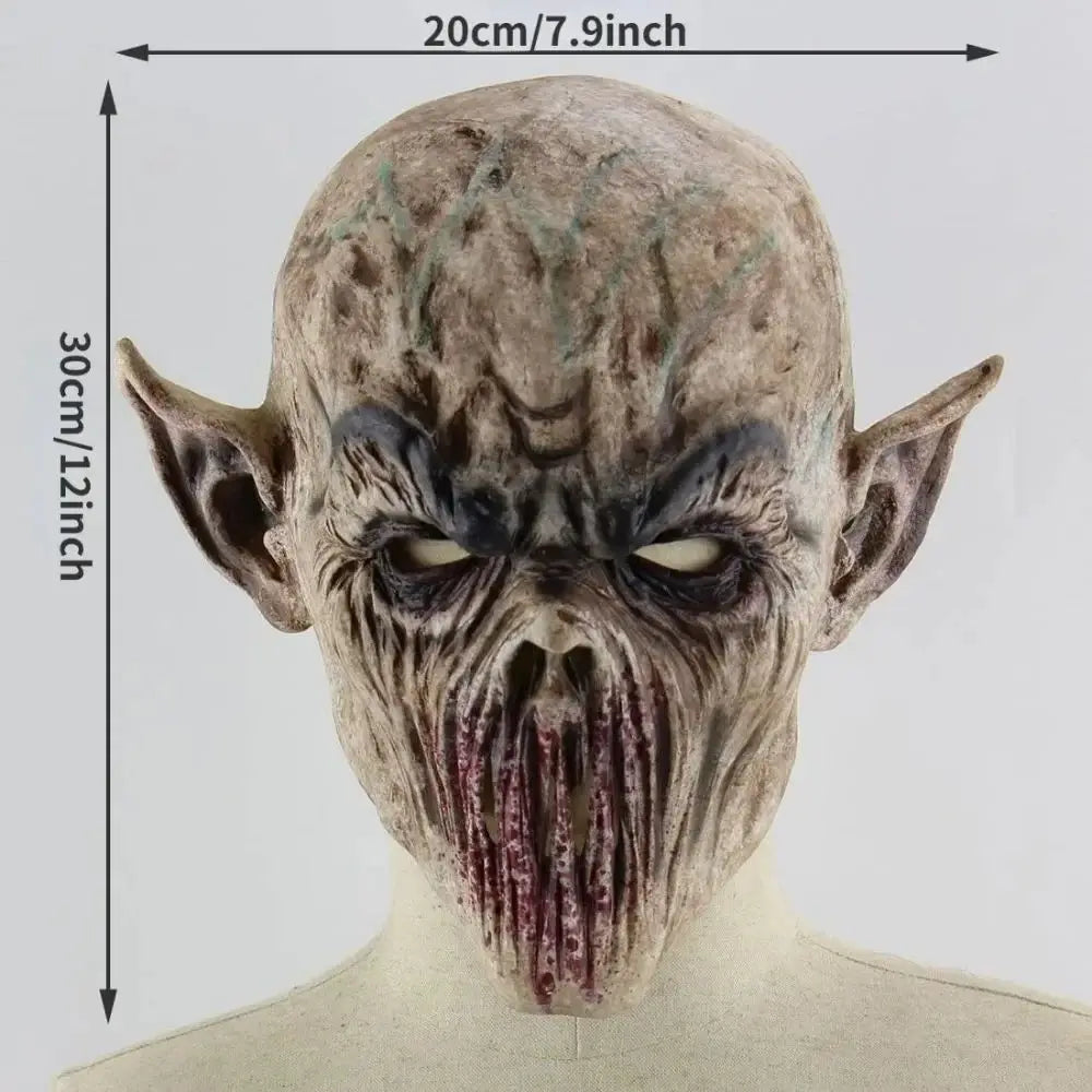Halloween Zombie Mask Scary Mask Terror Ghost Devil Mask Cosplay Prop Dance Party Scary Biochemical Vampire Dress Up Mask