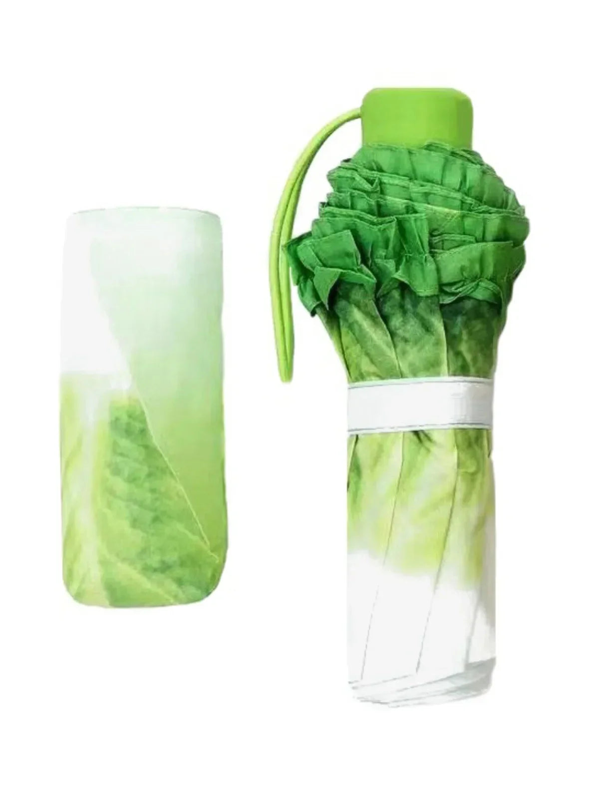 Creative Cabbage Umbrella UV Protection Beach Funny Vegetable Umbrella Parasol Gifts Lettuce Folding Rainy and Sunny Umbrellas