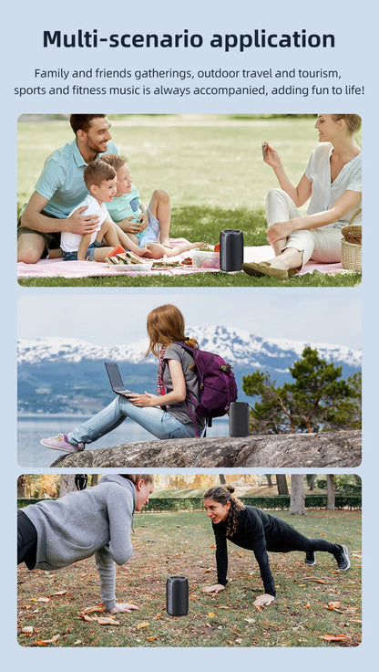 ZEALOT-S32 Portable Bluetooth Speaker Subwoofer - Waterproof Stereo Outdoor Boom Box with TF Card & AUX Support