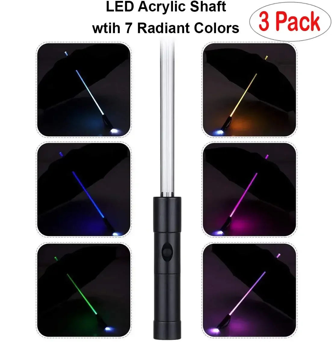 Umbrella | LED UMBRELLA for Rain or Sun or Just for Fun | Quality Rain Umbrella for All Ages Boys/Girls/Adults