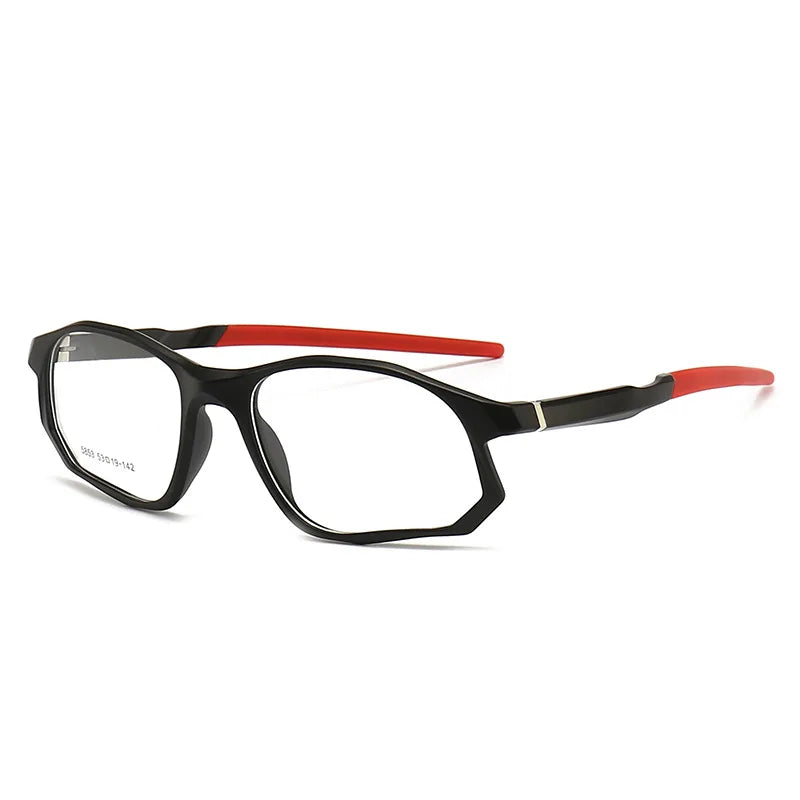 YIMARUILI New Fashion Sports Glasses Men and Women TR90 Spring Leg Design Big Face Optical Prescription Eyeglasses frame 5853