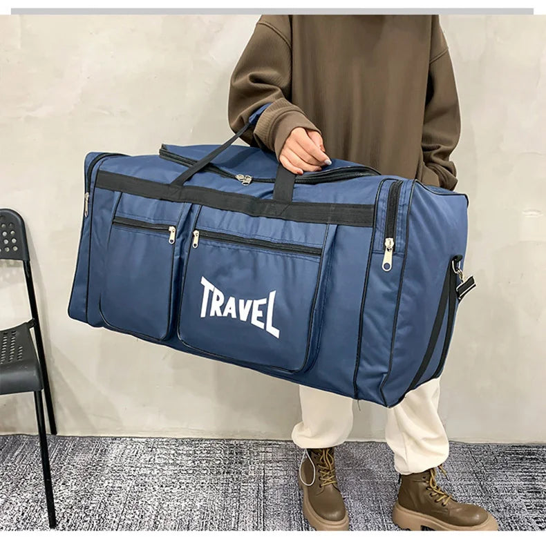 Travel Bag Foldable Large Capacity Waterproof Business Sports Handbag Wear-Resistant Portable Multifunction Duffel Bags Y36A