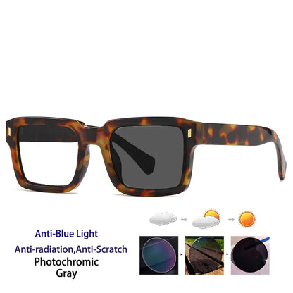 KOCOLIOR New Brand Design Square Board Anti Blue Light Reading Glasses for Men and Women Retro Glasses with Diopter 0 to+6.0