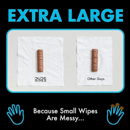 DUDE Wipes - Flushable Wipes - Unscented 8 Pack + Mint, 402 Ct.- XL Wipes with Aloe Vera  -Sewer Safe Better Than Toilet Paper