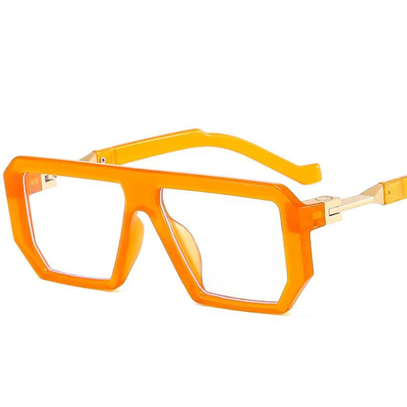 Retro Rectangle Men's Reading Glasses Transparent Computer Big Square Anti Blue Light Glasses Frame Punk Presbyopia Eyewear +1.5