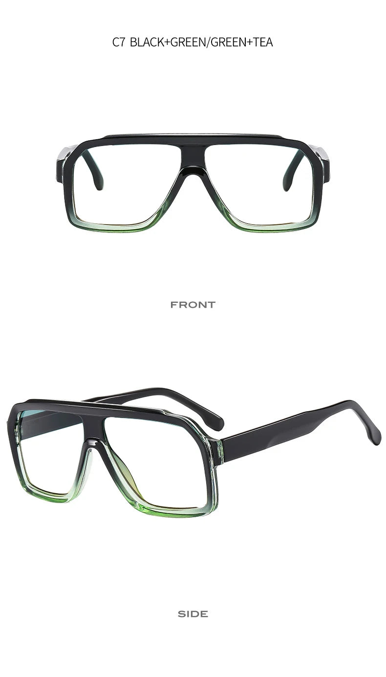 Retro Men Pilot Reading Glasses Fashion Brand Big Frame Anti Blue Light Presbyopia Eyeglasses Women Square Prescription Glasses