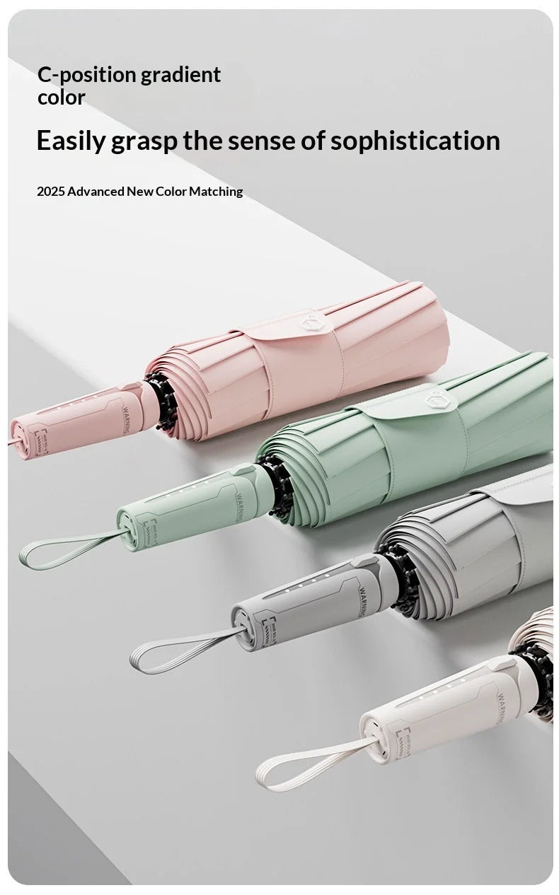 Automatic Umbrella, Windproof and Rainstorm-Resistant, Foldable Umbrella for Sunny and Rainy Days, Sunshade Umbrella