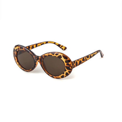 WHO CUTIE 2024 Goggles Oval Sunglasses Men Women Brand Designer 90S Colorful Retro Round Frame Kurt Cobain Shades Sun Glasses UV