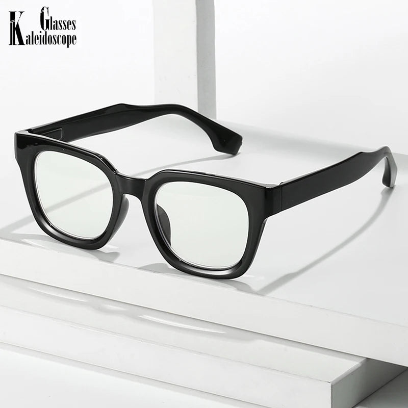2024 New TR90 Rectangle Black Frame Reading Glasses Ultralight Anti Blue Light Presbyopic Glasses Eyewear Readers