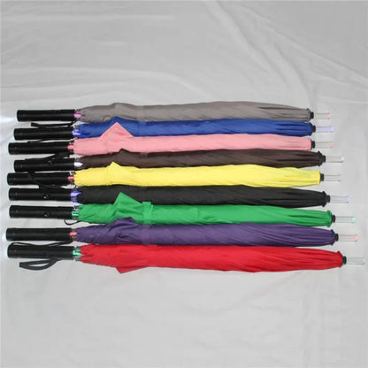 LED Light Up Umbrellas with Flashlight Handle, Clear, Black, Gray, Red