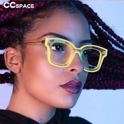 55599 New Fashion Men Brand Designer Glasses for Ladies Anti Blue Retro Square Punk Frame Clear Computer Purple Eyeglasses