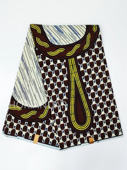 Veritable Guaranteed Dutch Hollandais Quality Prints Pagne African Fabric Dress Real Wax 100% Cotton 6 Yards