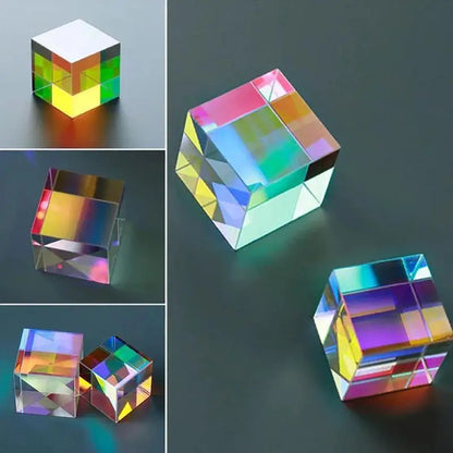 1pcs Science Magic Prism Cube 20mm Hexahedral Crystal Magic Cmy Cube 3D Color Cube Prism For Photography