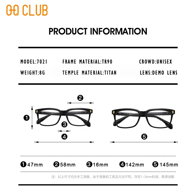 O-Q CLUB Square Plus Reading Glasses for Men Glass Luxury Lunette De Lecture Femme Optical Lenses With Recipe Women Lens Eyewear