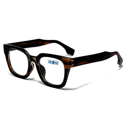 Men Vintage Square Reading Glasses Trendy Casual Ultra-light Presbyopia Eyeglasses Women Fashion Elegant High-definition Eyewear