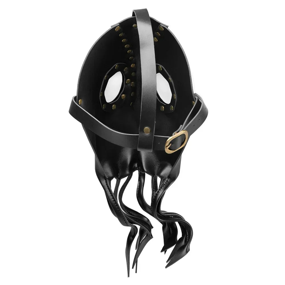 Leather Octopus Masks Adult Animal PU Masque Halloween Mask Steampunk Funny Party Octopus Cosplay Masquerade Mask Cyberpunk Mask