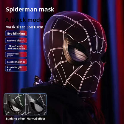 Spider Man headgear eyes movable electric blinking luminous extraordinary mask Wan Christmas cos helmet