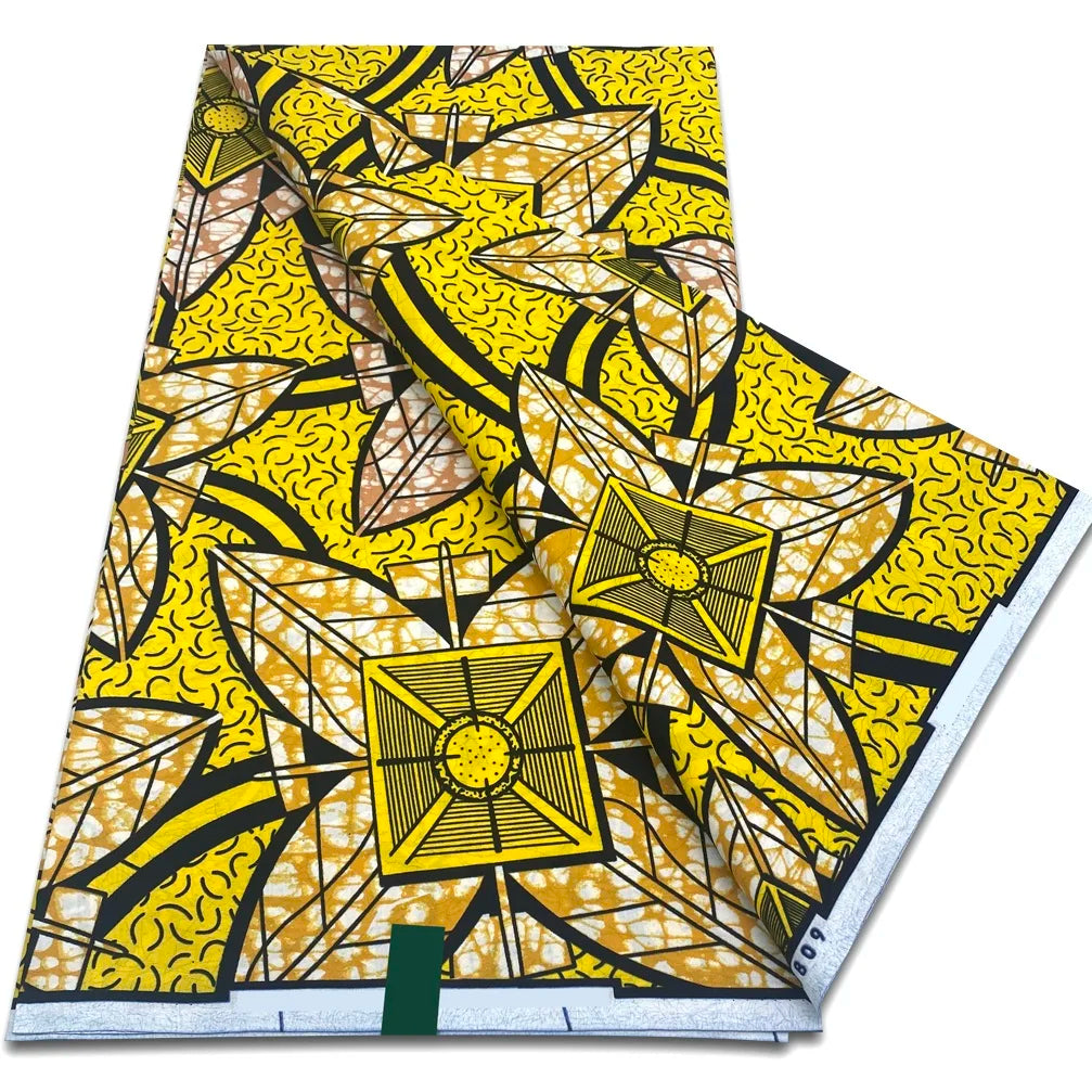 African Real Wax Prints Fabric Ankara Wax 100% Cotton Fabric Guaranteed Veritable Original Sewing Material