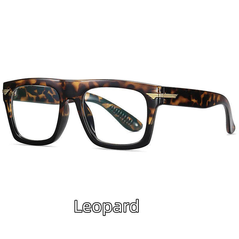 2022 Retro Big Square Frame Designer Reading Glasses Anti Blue Light Computer Eyeglasses Prescription Eyewear Diopters 0 to +6.0