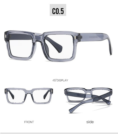 KOCOLIOR New Brand Design Square Board Anti Blue Light Reading Glasses for Men and Women Retro Glasses with Diopter 0 to+6.0