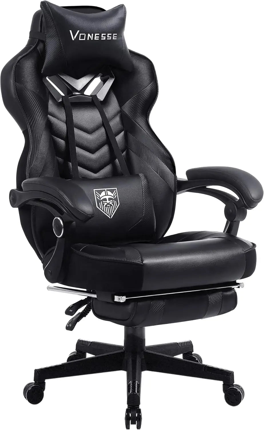 Gaming Chair, Big and Tall Gaming Chair with Footrest and Massage, Gaming Chairs for Adults with Lumbar Support