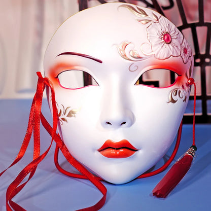 Chinese Style Masks Anime Mask Hanfu Costume Accessories Carnival Masquerade Mask Halloween Role Play Party Decor Cosplay Party