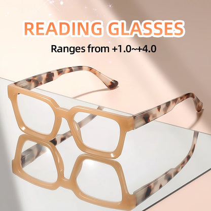 The small square frame reading glasses are classic, retro, simple and comfortable for daily wear. They are reading glasses